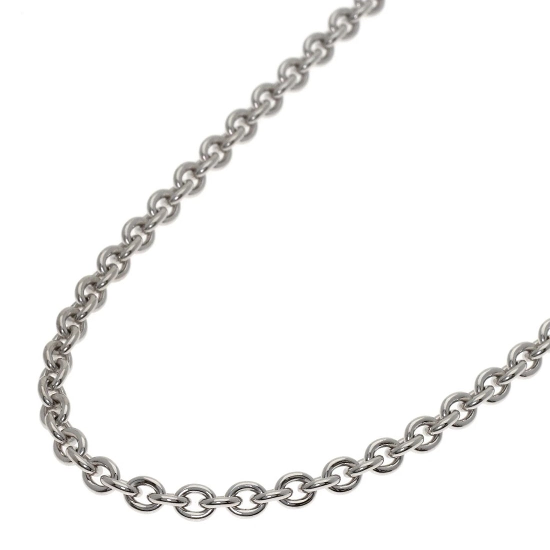 BVLGARI NECKLACE K18 WHITE GOLD: BVLGARI Necklace K18 White Gold Brand: BVLGARI Type/Style: Necklace Material: K18 White Gold, Color: Silver Size: Chain Length:19.7inch/50cm Chain Width:1.3inch/3.2mm Accessories: None Acc