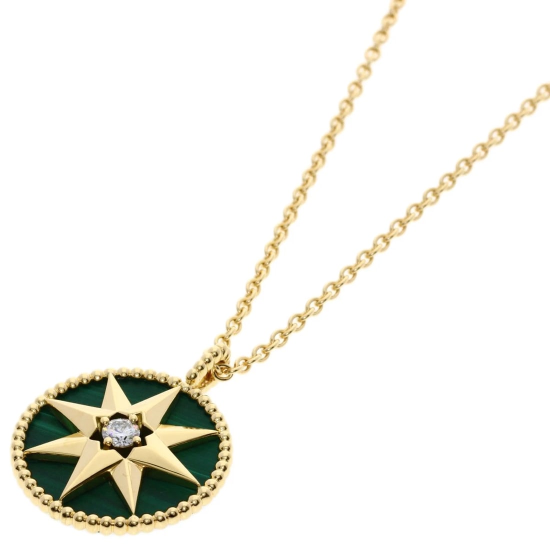DIOR NECKLACE K18 YELLOW GOLD: Dior Necklace K18 Yellow Gold Brand: Dior Type/Style: Necklace Material: K18 Yellow Gold, Main Stone Natural Color: Gold Size: Chain Length:34.3inch/87cm Chain Width:0.7inch/1.7mm Top