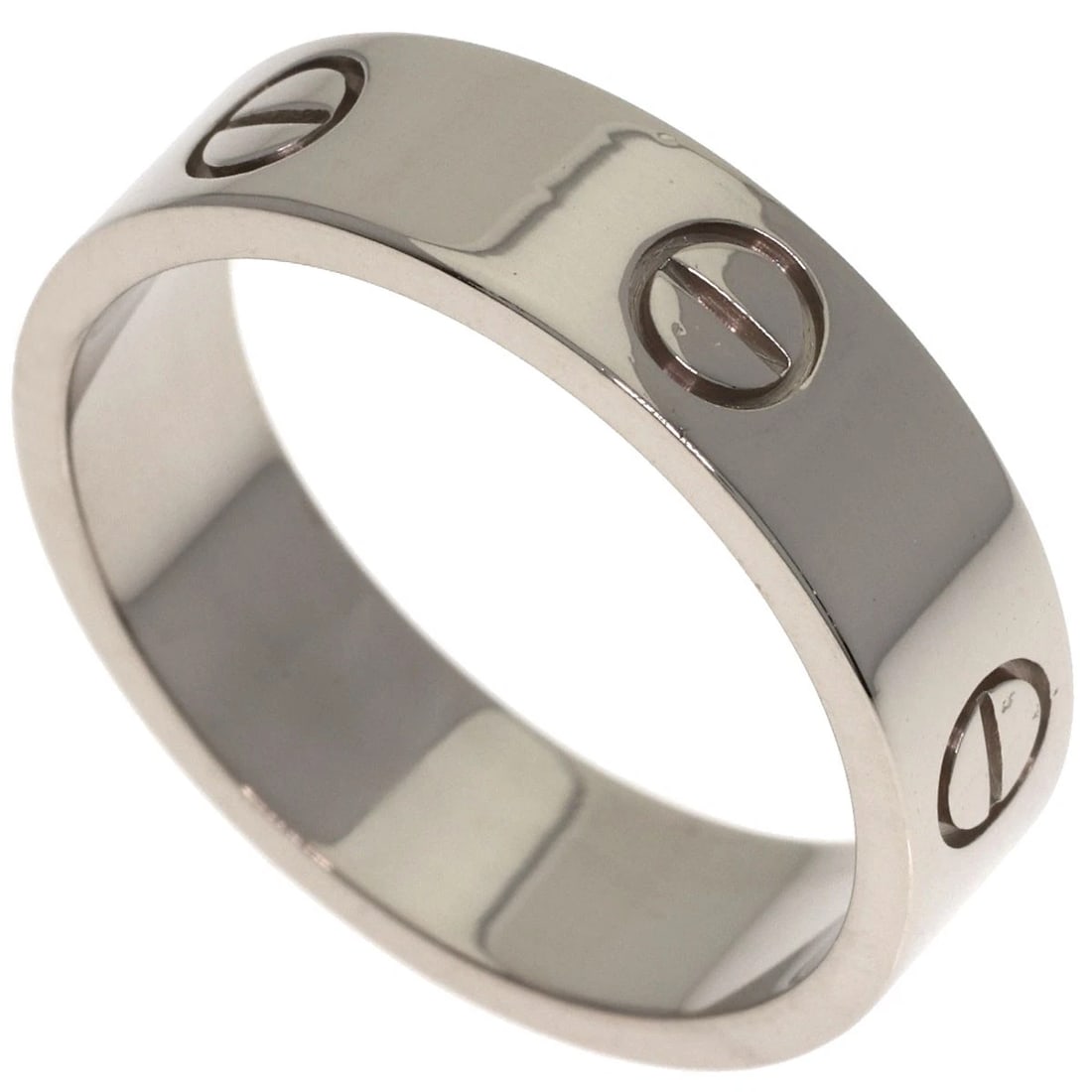 CARTIER LOVE RING RING K18 WHITE GOLD: CARTIER love ring Ring K18 White Gold Brand: CARTIER Type/Style: Ring Material: K18 White Gold, Color: Silver Size: 9.75(US) Accessories: None Accessories Notice: When purchasing pre-owned goods,