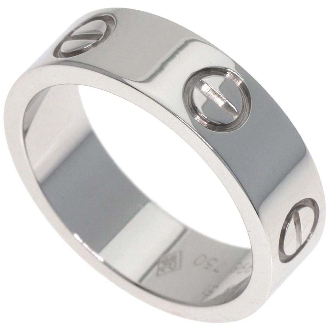 CARTIER LOVE RING RING K18 WHITE GOLD: CARTIER Love Ring Ring K18 White Gold Brand: CARTIER Type/Style: Ring Material: K18 White Gold, Color: Silver Size: 5.75(US) Accessories: None Accessories Notice: When purchasing pre-owned goods,
