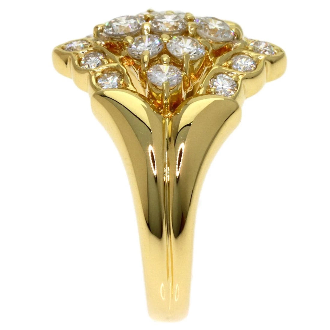 DIAMOND RING K18 YELLOW GOLD: Diamond Ring K18 Yellow Gold Brand: SELECT JEWELRY Type/Style: Ring Material: K18 Yellow Gold, Main Stone Natural Color: Gold Size: 6.5(US) Accessories: None Accessories Notice: When purchasing