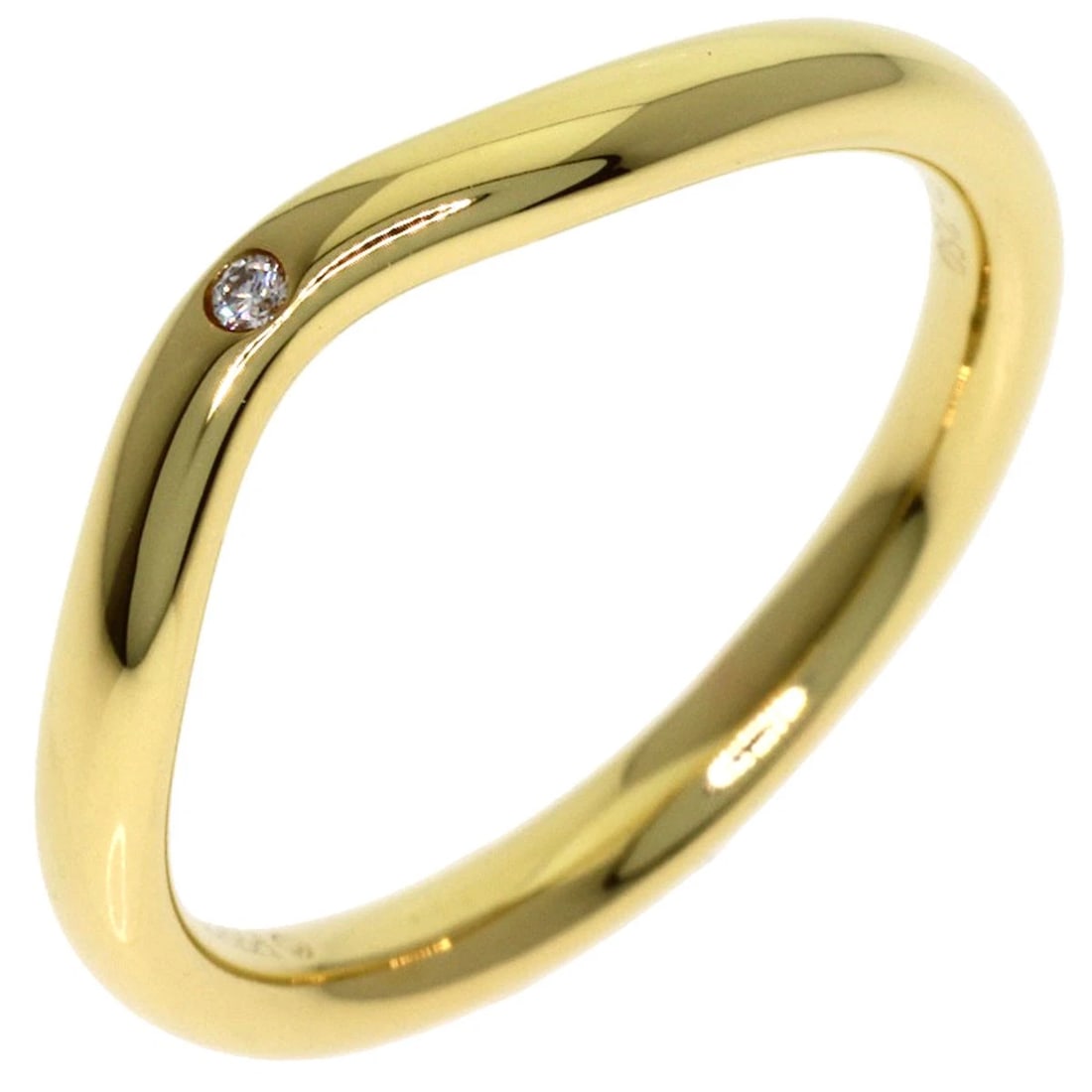 TIFFANY&CO. DIAMOND RING K18 YELLOW GOLD: TIFFANY&Co. Diamond Ring K18 Yellow Gold Brand: TIFFANY&Co. Type/Style: Ring Material: K18 Yellow Gold, Color: Gold Size: 4.5(US) Accessories: None Accessories Notice: When purchasing pre-owned