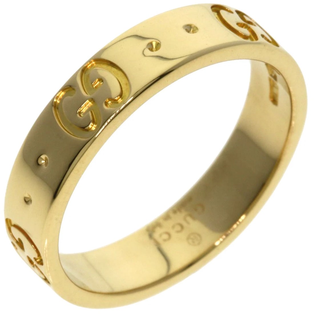 GUCCI RING K18 YELLOW GOLD: GUCCI Ring K18 Yellow Gold Brand: GUCCI Type/Style: Ring Material: K18 Yellow Gold, Color: Gold Size: 4.5(US) Accessories: None Accessories Notice: When purchasing pre-owned goods, please refer to