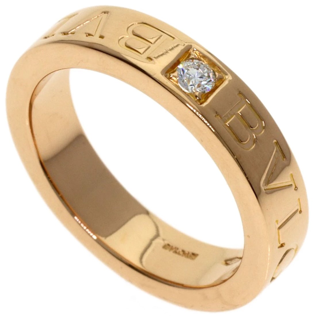 BVLGARI DIAMOND RING K18 PINK GOLD: BVLGARI Diamond Ring K18 Pink Gold Brand: BVLGARI Type/Style: Ring Material: K18 Pink Gold, Color: Gold Size: 4.25(US) Accessories: None Accessories Notice: When purchasing pre-owned goods