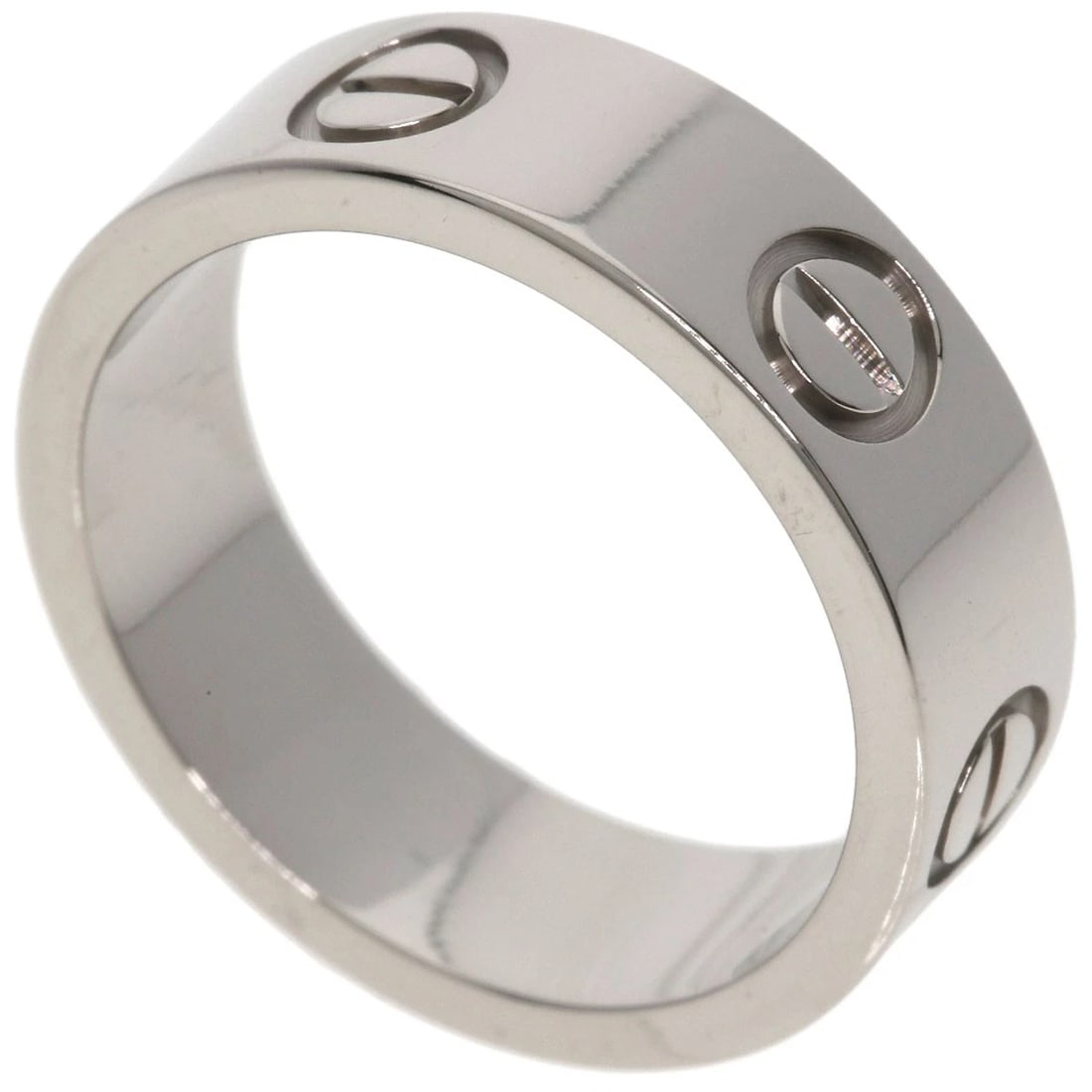 CARTIER LOVE RING RING K18 WHITE GOLD: CARTIER love ring Ring K18 White Gold Brand: CARTIER Type/Style: Ring Material: K18 White Gold, Color: Silver Size: 5(US) Accessories: None Accessories Notice: When purchasing pre-owned go