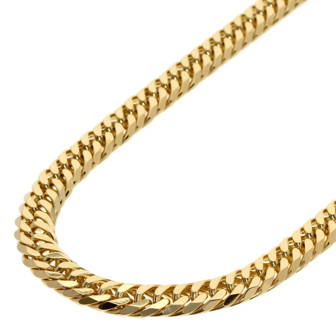 CURB CHAIN KIHEI NECKLACE K18 YELLOW GOLD: Curb chain Kihei Necklace K18 Yellow Gold Brand: SELECT JEWELRY Type/Style: Necklace Material: K18 Yellow Gold, Color: Gold Size: Chain Length:23.6inch/60cm Chain Width:3.0inch/7.5mm Accessories: