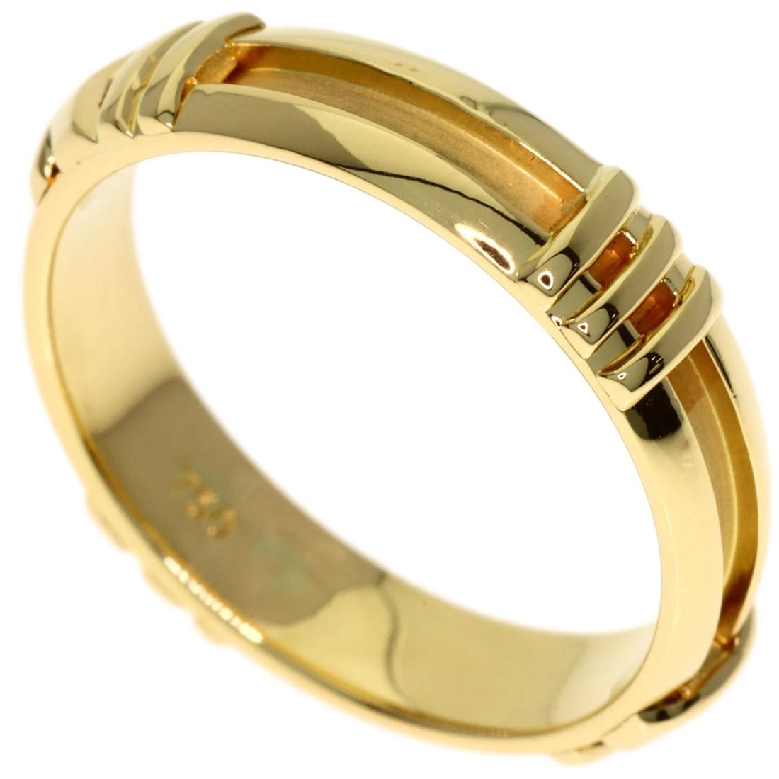 TIFFANY&CO. RING K18 YELLOW GOLD: TIFFANY&Co. Ring K18 Yellow Gold Brand: TIFFANY&Co. Type/Style: Ring Material: K18 Yellow Gold, Color: Gold Size: 7(US) Accessories: None Accessories Notice: When purchasing pre-owned good