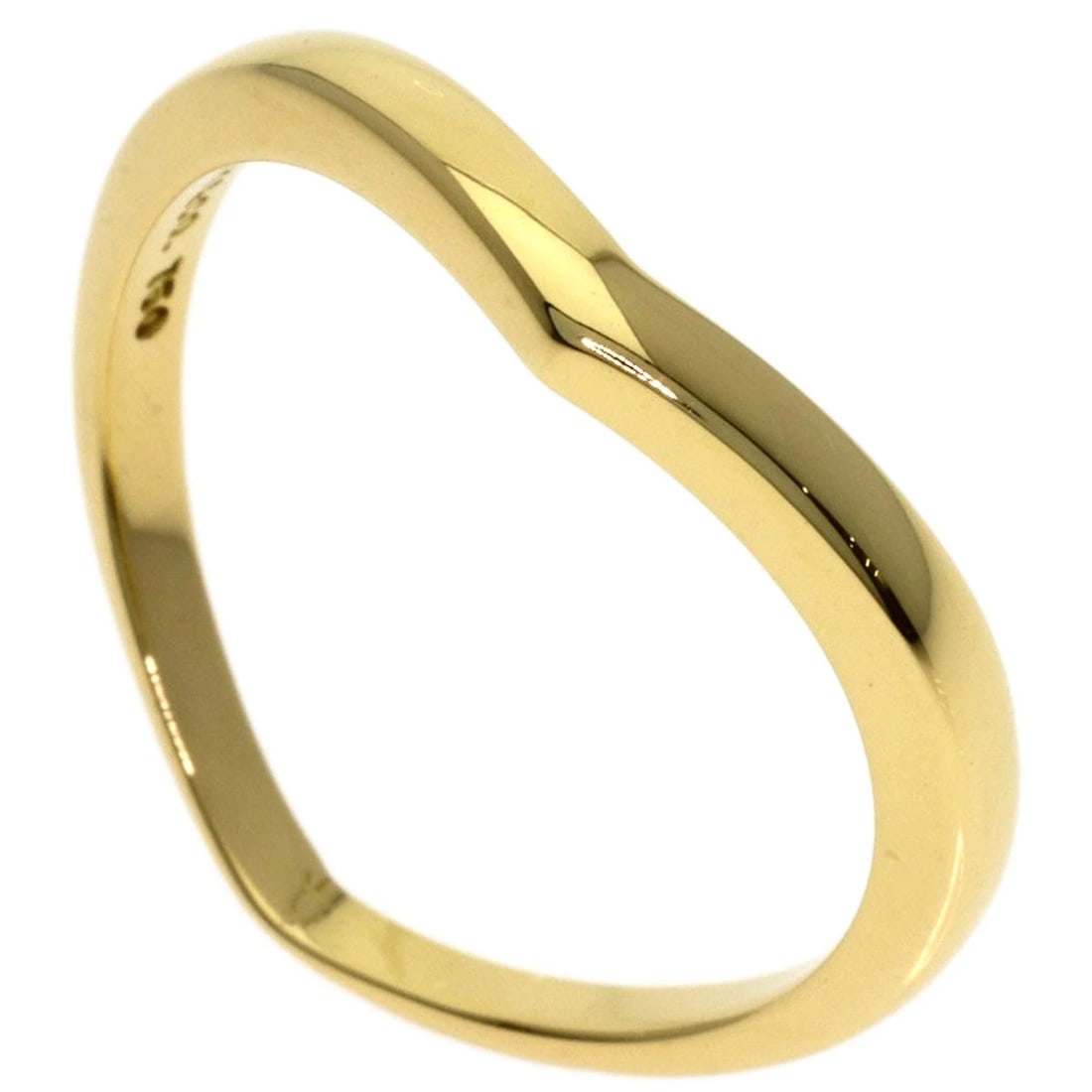 TIFFANY&CO. V BAND RING K18 YELLOW GOLD: TIFFANY&Co. V band Ring K18 Yellow Gold Brand: TIFFANY&Co. Type/Style: Ring Material: K18 Yellow Gold, Color: Gold Size: 7(US) Accessories: None Accessories Notice: When purchasing pre-own