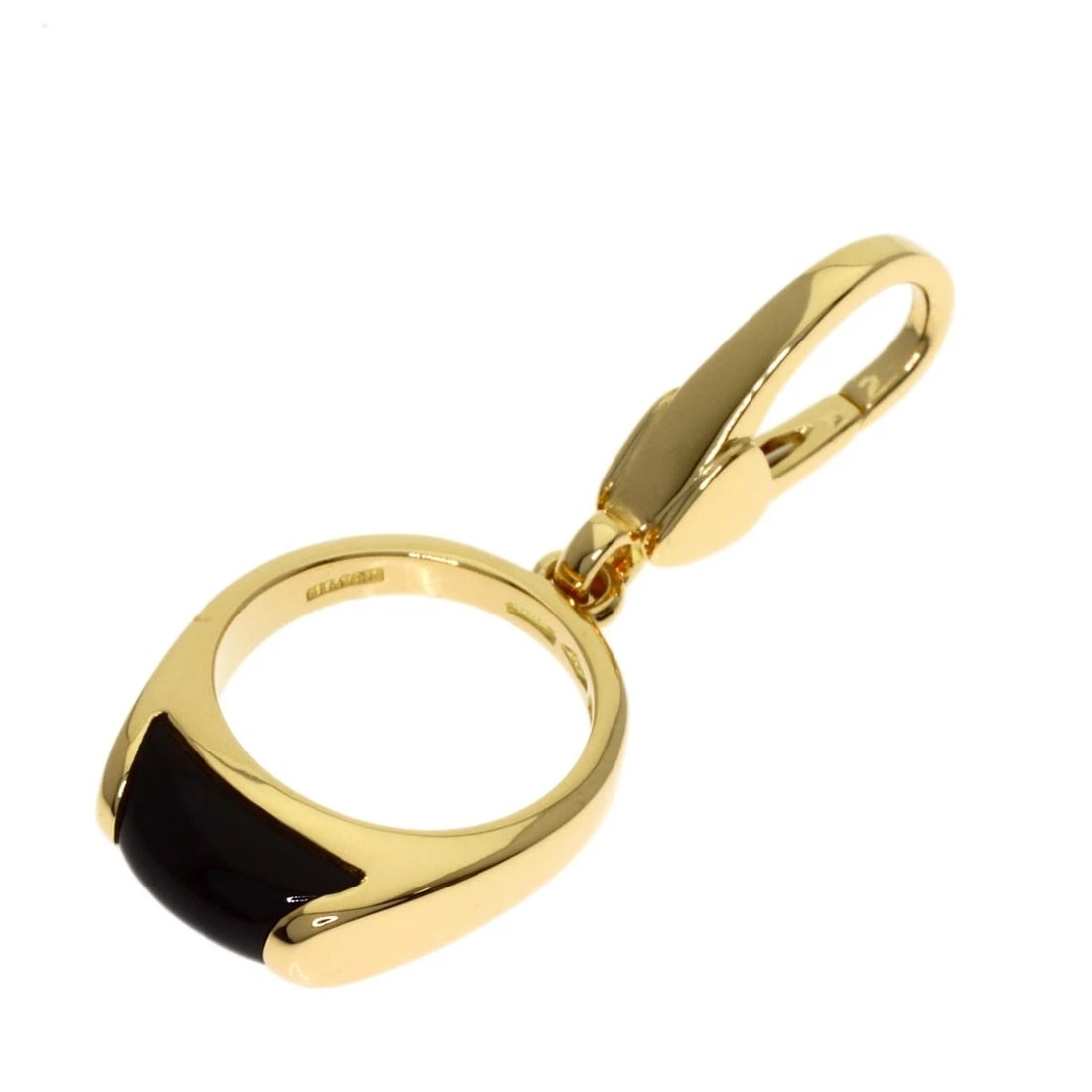 BVLGARI CHARM PENDANT TOP K18 YELLOW GOLD: BVLGARI Charm Pendant top K18 Yellow Gold Brand: BVLGARI Type/Style: Pendant top Material: K18 Yellow Gold, Color: Gold Size: Top Size:0.7inch/17.1x12.5x4.3mm Length:1.1inch/2.8cm Accessories: Non