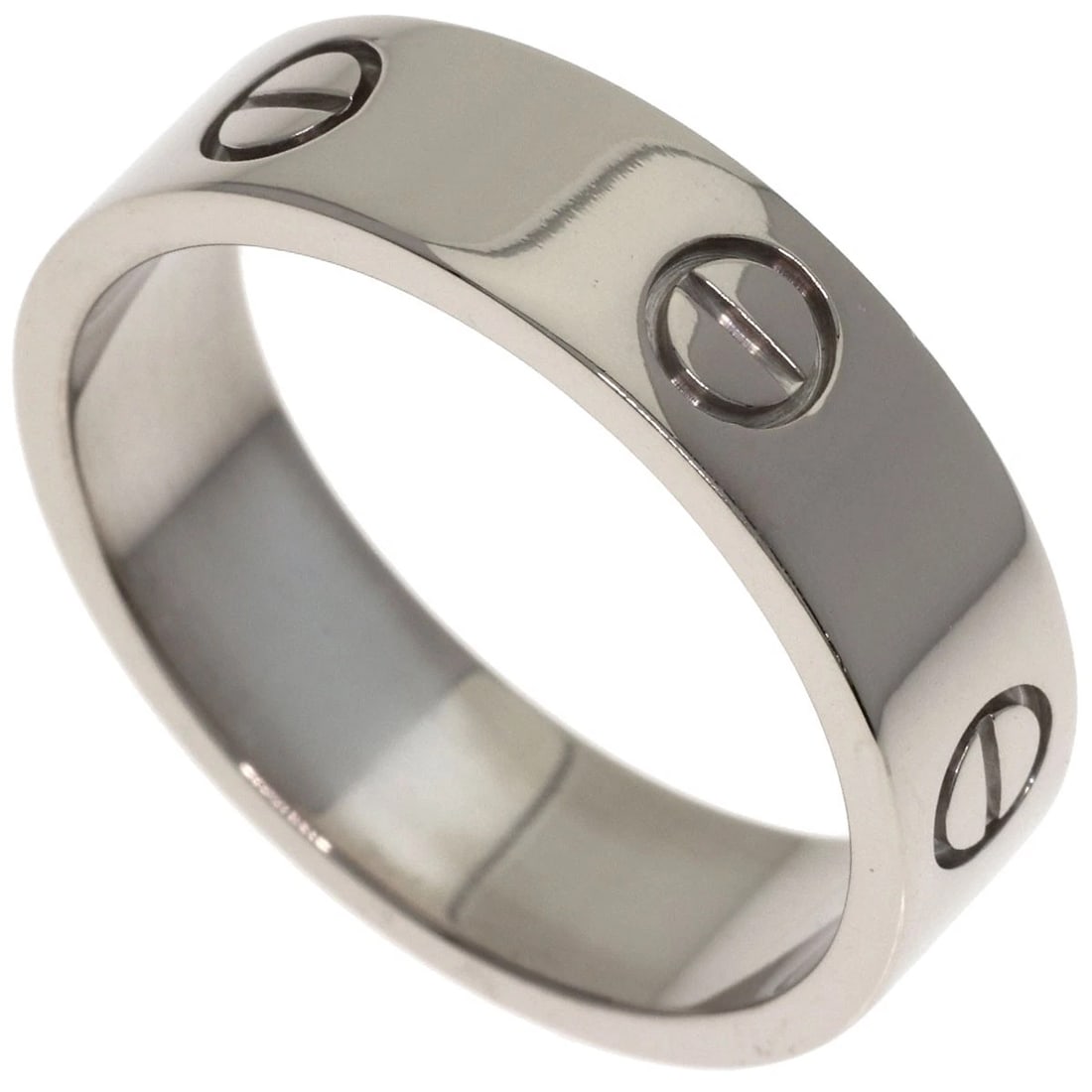 CARTIER LOVE RING K18 WHITE GOLD: CARTIER love Ring K18 White Gold Brand: CARTIER Type/Style: Ring Material: K18 White Gold, Color: Silver Size: US61 Accessories: None Accessories Notice: When purchasing pre-owned goods, p