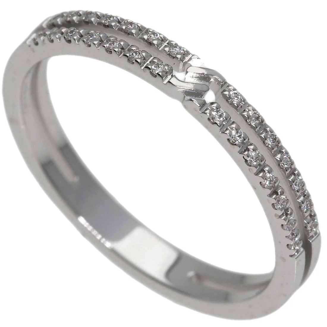 GUCCI INFINITY DIAMOND RING K18 WHITE GOLD: GUCCI Infinity Diamond Ring K18 White Gold Brand: GUCCI Type/Style: Ring Material: K18 White Gold, Color: Silver Size: 5(US) Accessories: None Accessories Notice: When purchasing pre-owned goods,