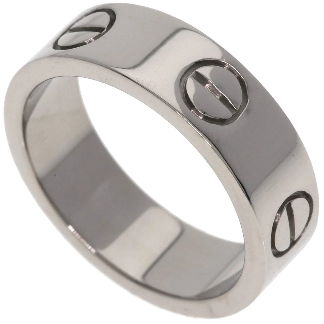 CARTIER LOVE RING K18 WHITE GOLD: CARTIER love Ring K18 White Gold Brand: CARTIER Type/Style: Ring Material: K18 White Gold, Color: Silver Size: 5.25(US) Accessories: None Accessories Notice: When purchasing pre-owned goods, please