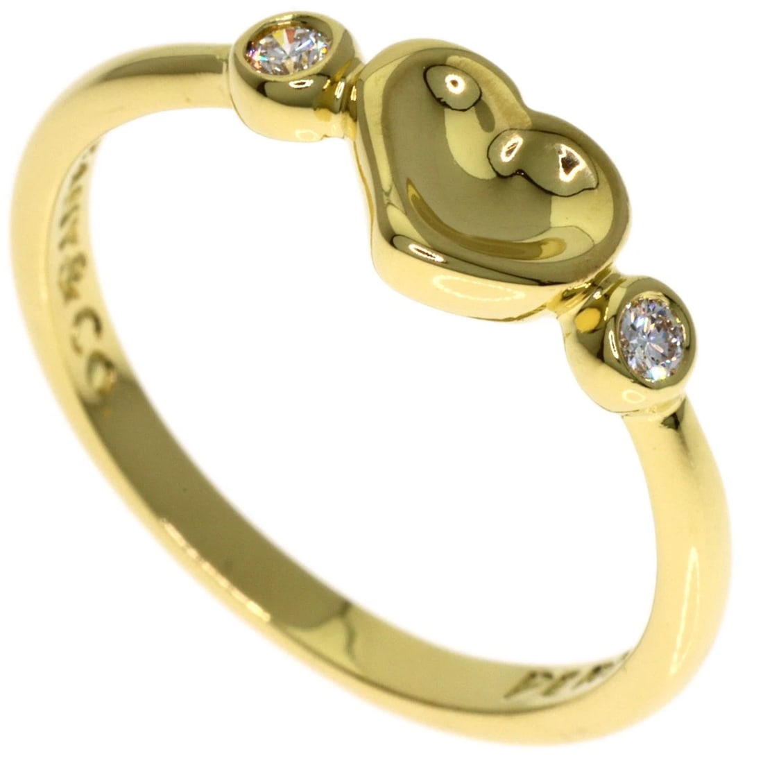 TIFFANY&CO. DIAMOND RING K18 YELLOW GOLD: TIFFANY&Co. Diamond Ring K18 Yellow Gold Brand: TIFFANY&Co. Type/Style: Ring Material: K18 Yellow Gold, Color: Gold Size: 7(US) Accessories: None Accessories Notice: When purchasing pre-owned goods,