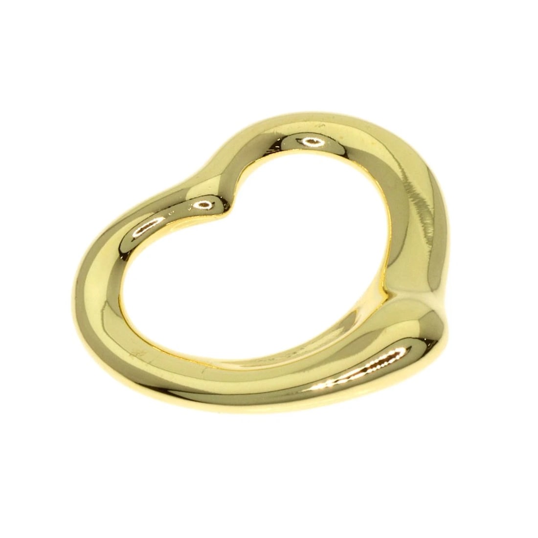 TIFFANY&CO. OPEN HEART PENDANT TOP K18 YELLOW GOLD: TIFFANY&Co. Open heart Pendant top K18 Yellow Gold Brand: TIFFANY&Co. Type/Style: Pendant top Material: K18 Yellow Gold, Color: Gold Size: Top Size:0.5inch/13.5x15.3x2.8mm Accessories: None