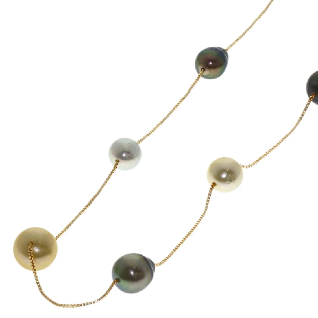 TASAKI PEARL NECKLACE K18 YELLOW GOLD: TASAKI Pearl Necklace K18 Yellow Gold Brand: TASAKI Type/Style: Necklace Material: K18 Yellow Gold, Color: Gold Size: Stone Size:0.3inch/8.2-11.6mm Chain Length:32.7inch/83cm Chain
