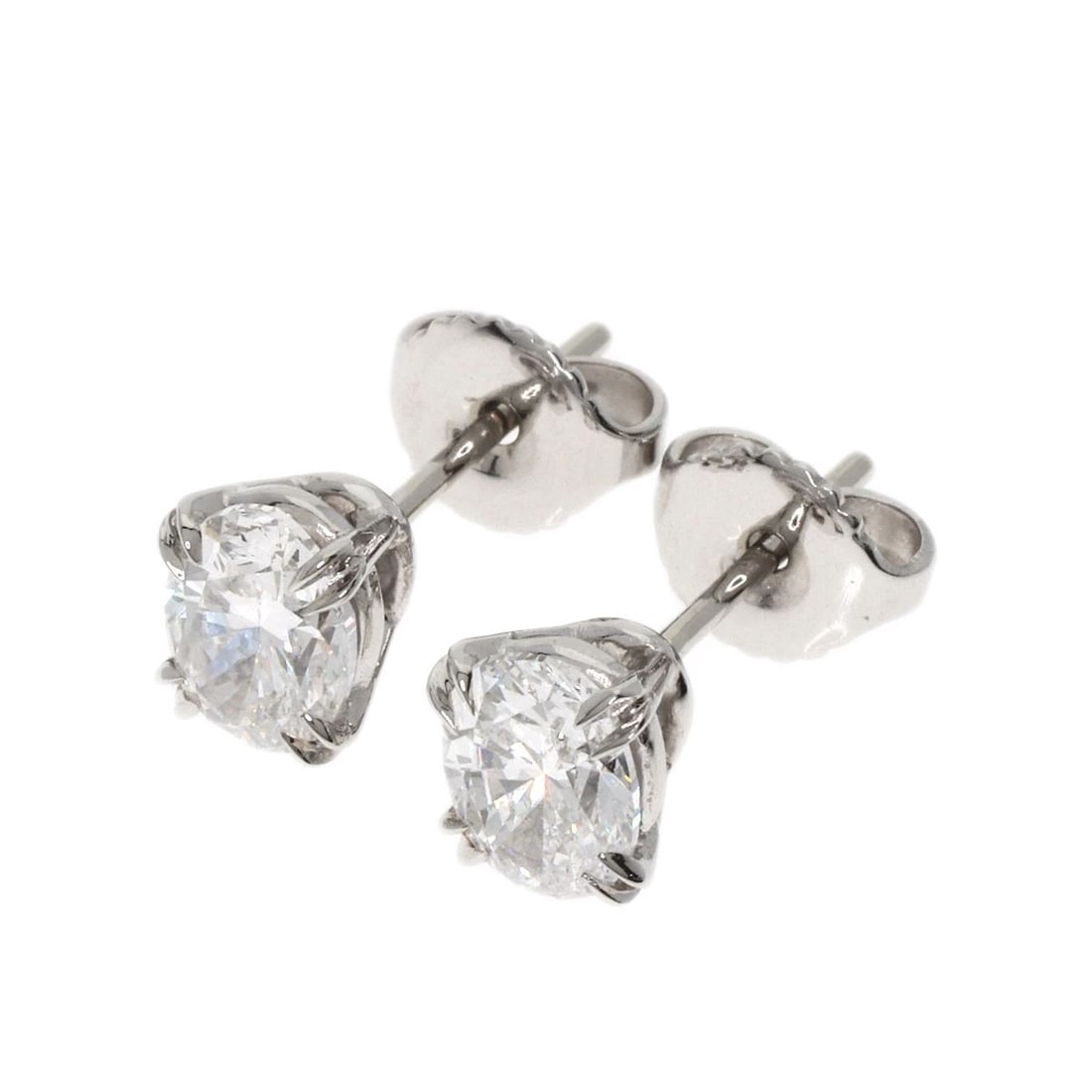 HARRY WINSTON OVAL DIAMOND EARRING PLATINUM PT950 K18 WHITE GOLD: HARRY WINSTON Oval Diamond earring Platinum PT950 K18 White Gold Brand: HARRY WINSTON Type/Style: earring Material: Platinum PT950/K18 White Gold, Main Stone Natural Color: Silver Size: Top