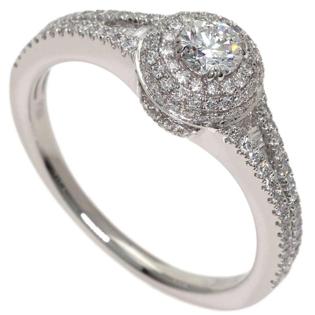 DIAMOND RING PLATINUM PT950: Diamond Ring Platinum PT950 Brand: SELECT JEWELRY Type/Style: Ring Material: Platinum PT950, Main Stone Natural Color: Silver Size: 9.25(US) Accessories: None Accessories Notice: When purchasing