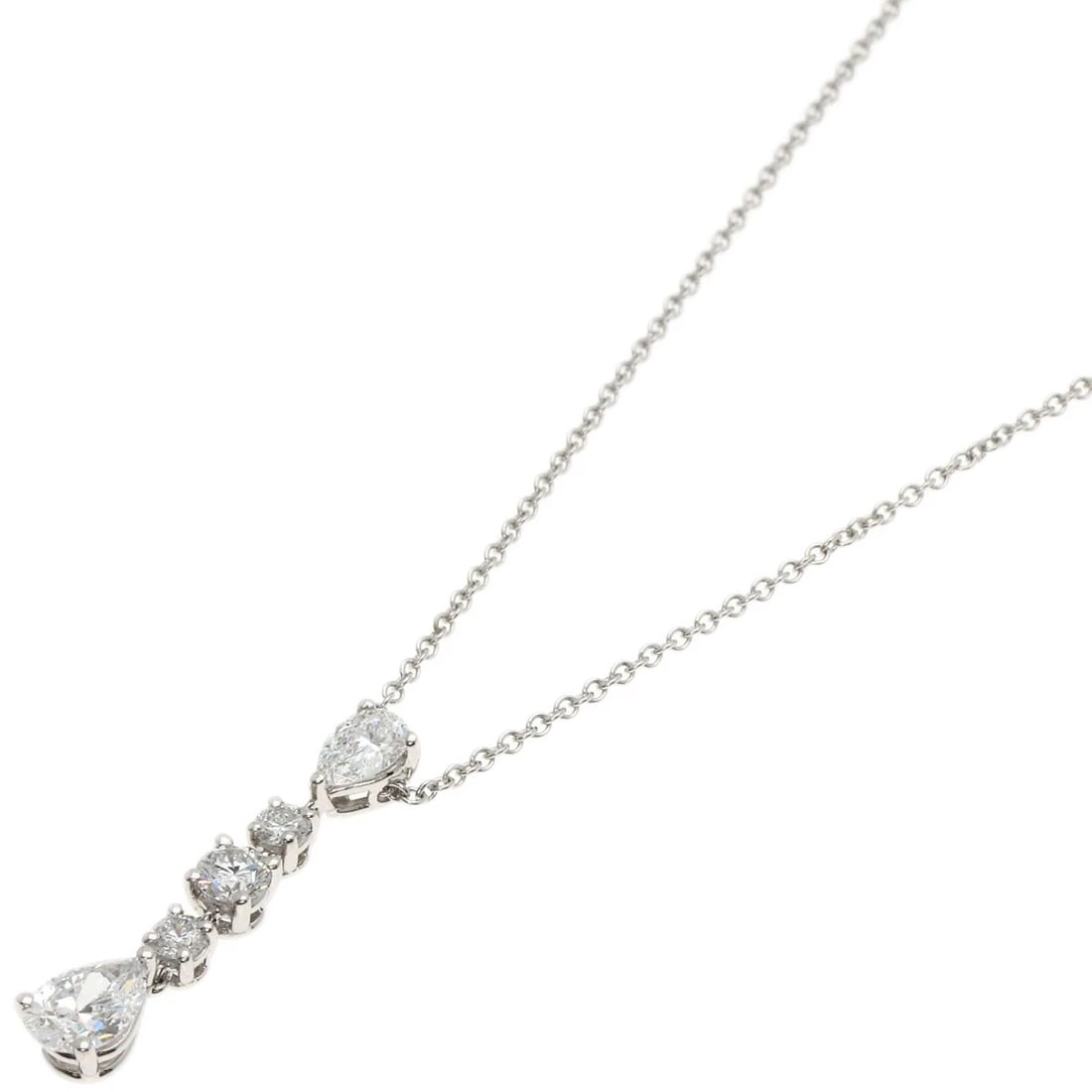 TIFFANY&CO. DIAMOND NECKLACE PLATINUM PT950: TIFFANY&Co. Diamond Necklace Platinum PT950 Brand: TIFFANY&Co. Type/Style: Necklace Material: Platinum PT950, Color: Silver Size: Chain Length:15.7inch/40cm Chain Width:0.4inch/1mm Top