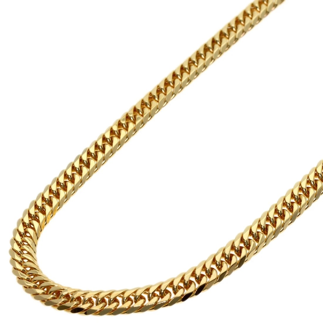 CURB CHAIN KIHEI W6 SIDE NECKLACE K18 YELLOW GOLD: Curb chain Kihei W6 side Necklace K18 Yellow Gold Brand: SELECT JEWELRY Type/Style: Necklace Material: K18 Yellow Gold, Color: Gold Size: Chain Length:19.9inch/50.5cm Chain Width:1.3inch/3.4mm