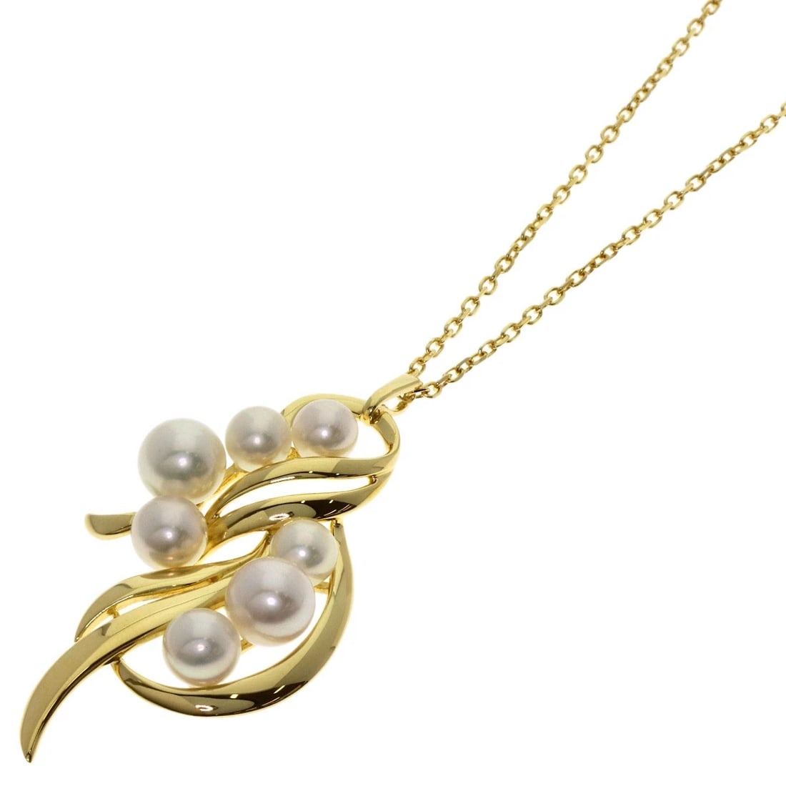 MIKIMOTO PEARL PEARL NECKLACE K18 YELLOW GOLD: MIKIMOTO Pearl Pearl Necklace K18 Yellow Gold Brand: MIKIMOTO Type/Style: Necklace Material: K18 Yellow Gold, Color: Gold Size: Stone Size:0.2inch/5.3-7.1mm Chain Length:18.5inch/47cm Chain Width:0.4i