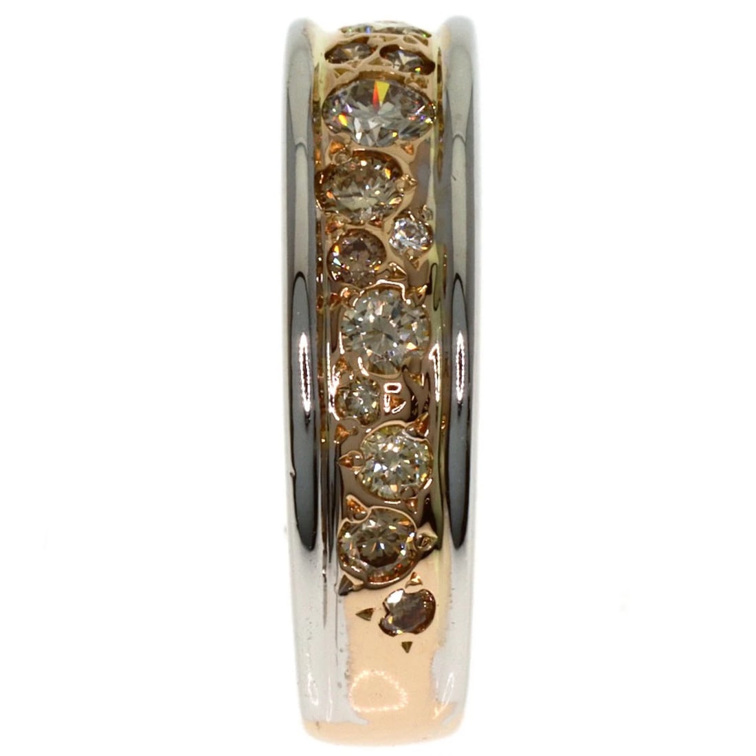KASHIKEY MELANGE BROWN DIAMOND RING K18BG K18 WHITE GOLD: Kashikey Melange Brown Diamond Ring K18BG K18 White Gold Brand: Kashikey Type/Style: Ring Material: K18BG K18 White Gold, Color: Gold Size: 6.5(US) Accessories: None Accessories Notice: When