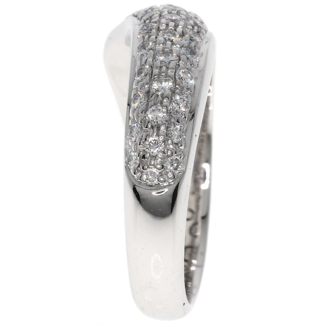 CHAUMET VENICE DIAMOND RING K18 WHITE GOLD: Chaumet Venice Diamond Ring K18 White Gold Brand: Chaumet Type/Style: Ring Material: K18 White Gold, Main Stone Natural Color: Silver Size: 6(US) Accessories: None Accessories Notice: When