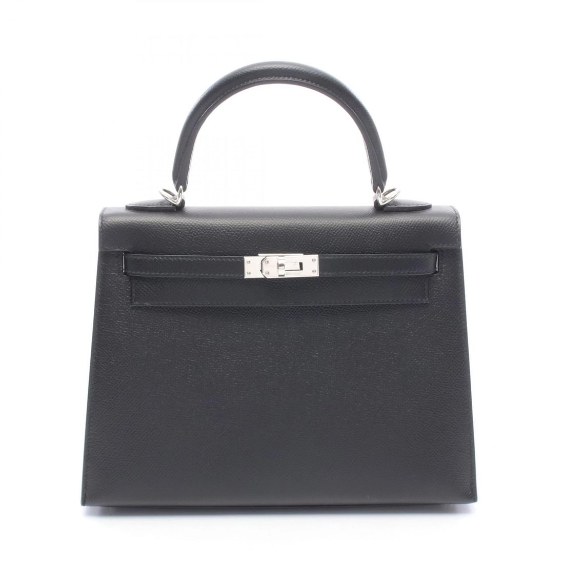 HERMES KELLY 25 SHOULDER HANDBAG: HERMES Kelly 25 Shoulder Handbag Brand: HERMES Type/Style: Handbag Material: Epsom ? leather Color: Black?ish colors Size: (H:7.5inch x W:9.6inch x D:3.7inch) Accessories: None Accessories Notice: