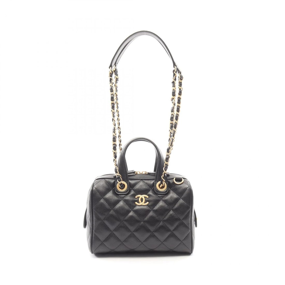 CHANEL MATELASSE MINI HAND SHOULDER BAG: CHANEL Matelasse Mini Hand Shoulder Bag Brand: CHANEL Type/Style: Shoulder Bag Material: Grained Calfskin leather Color: Black?ish colors Size: (H:6.3inch x W:8.3inch x D:4.7inch) Accessories: Non