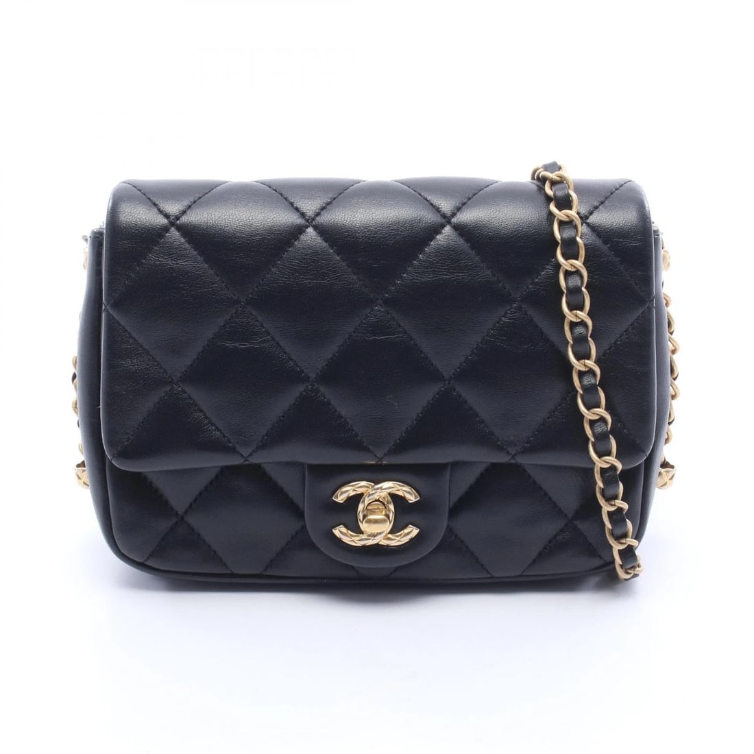 CHANEL MATELASSE SMALL CHAIN SHOULDER BAG: CHANEL Matelasse Small Chain Shoulder Bag Brand: CHANEL Type/Style: Shoulder Bag Material: leather Color: Black?ish colors Size: (H:5.1inch x W:7.1inch x D:2.4inch) Accessories: None Accessories