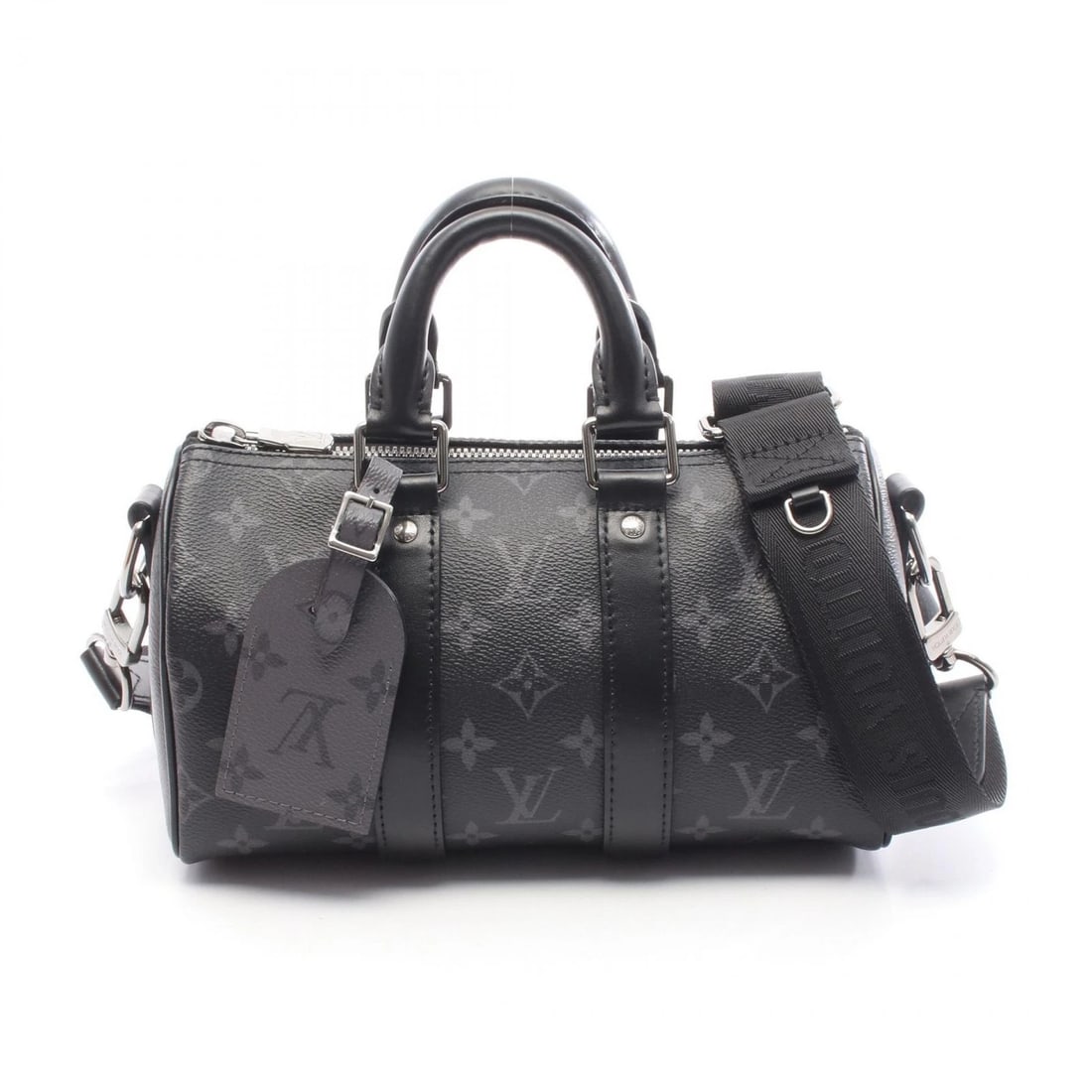 LOUIS VUITTON KEEPALL BANDOULIERE 25 CROSSBODY HANDBAG: LOUIS VUITTON Keepall Bandouliere 25 crossbody Handbag Brand: LOUIS VUITTON Type/Style: Handbag Material: Monogram eclipse reverse ? PVC coated canvas ? leather Color: Gres / Black?ish colors ?