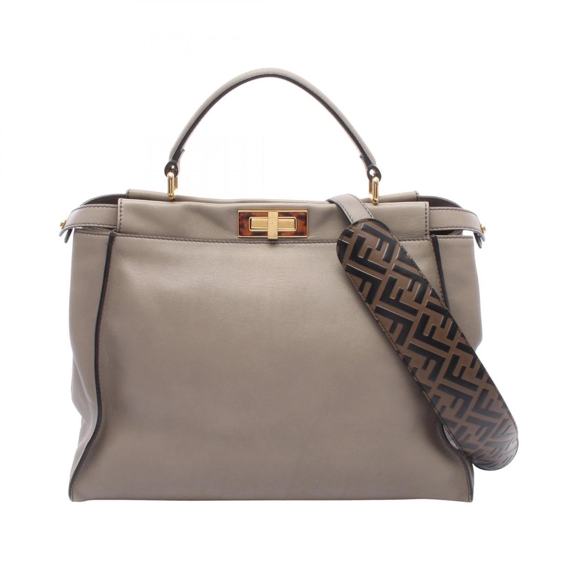 FENDI PEEKABOO LARGE SHOULDER HANDBAG: FENDI Peekaboo Large shoulder Handbag Brand: FENDI Type/Style: Handbag Material: leather Color: Beige?ish colors Size: (H:11.4inch x W:15.7inch x D:6.3inch) Accessories: None Accessories Notice: When