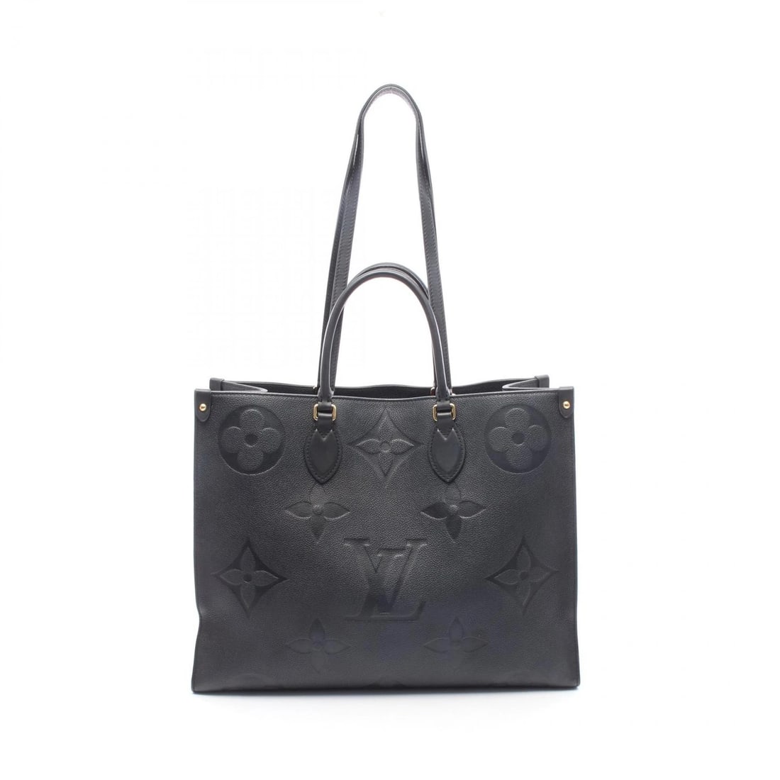 LOUIS VUITTON ON-THE-GO GM TOTE SHOULDER BAG: LOUIS VUITTON On-the-go GM Tote shoulder Bag Brand: LOUIS VUITTON Type/Style: Tote Bag Material: Monogram empreinte ? leather Color: Black / Black?ish colors Size: (H:12.6inch x W:15.7inch x