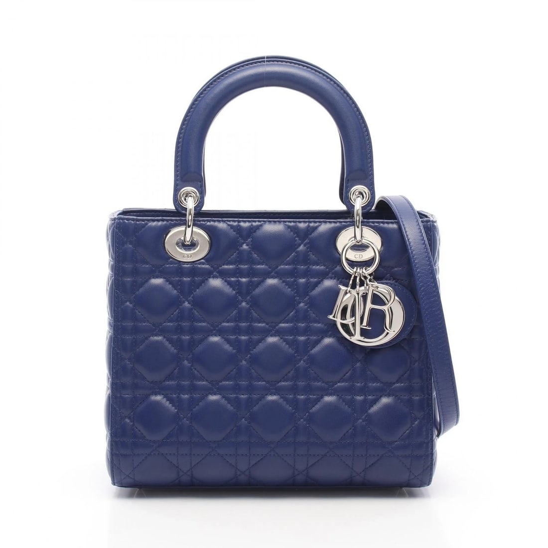 DIOR LADY DIOR CANNAGE SHOULDER HANDBAG: Dior LADY DIOR Cannage Shoulder Handbag Brand: DIOR Type/Style: Handbag Material: leather Color: Blue?ish colors Size: (H:7.9inch x W:9.4inch x D:4.3inch) Accessories: None Accessories Not