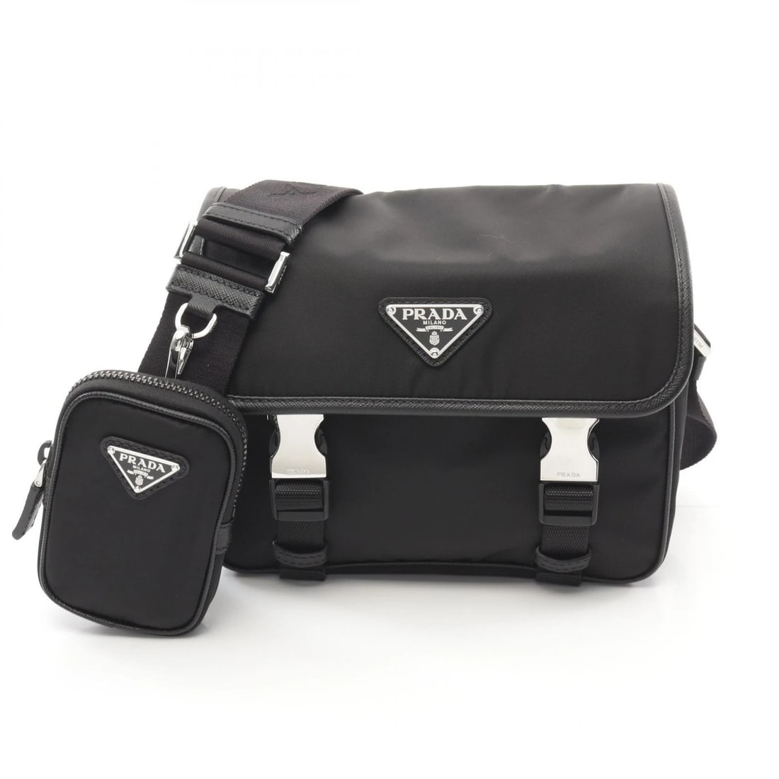 PRADA RE-NYLON TESSUTO+SAFFIANO SHOULDER CROSSBODY BAG (1 of 2)