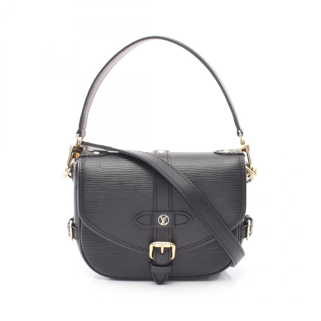 LOUIS VUITTON SAUMUR BB SHOULDER CROSSBODY HANDBAG: LOUIS VUITTON Saumur BB shoulder crossbody Handbag Brand: LOUIS VUITTON Type/Style: Handbag Material: Epi ? leather Color: Black / Black?ish colors Size: (H:5.9inch x W:7.1inch x D:2.4inch) Access