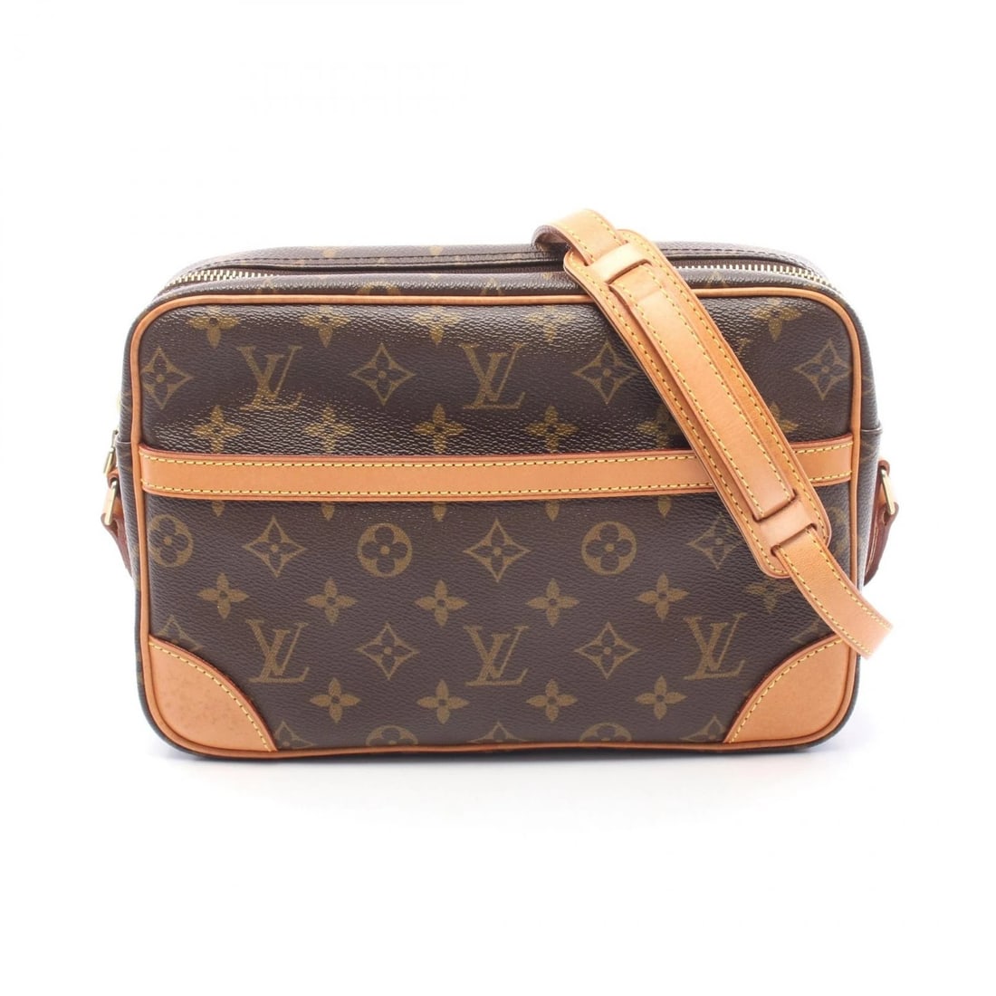 LOUIS VUITTON TROCADERO 27 CROSSBODY SHOULDER BAG: LOUIS VUITTON Trocadero 27 crossbody Shoulder Bag Brand: LOUIS VUITTON Type/Style: Shoulder Bag Material: Monogram ? PVC coated canvas ? leather Color: Brown?ish colors Size: (H:6.9inch x W:10.2inch x