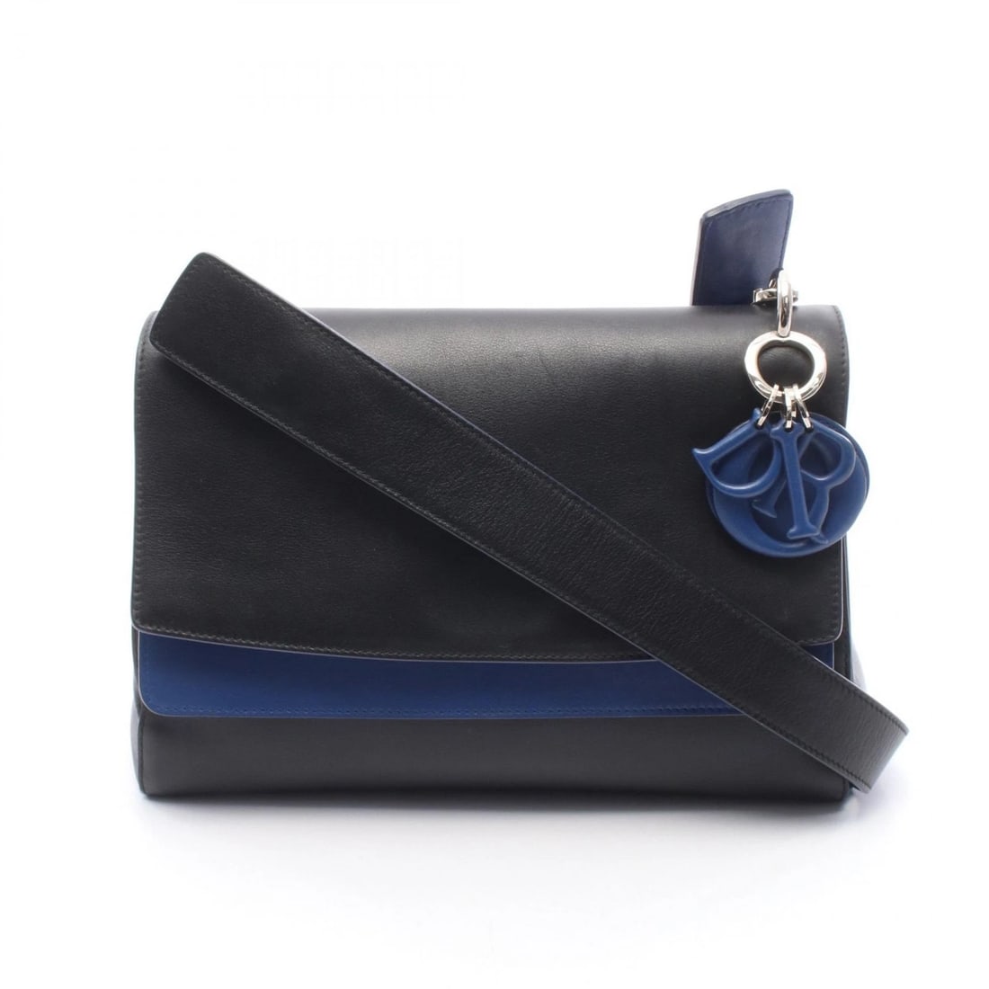 CHRISTIAN DIOR BE DIOR SHOULDER BAG LAMBSKIN BLACK: Christian Dior BE DIOR Shoulder Bag Lambskin Black Brand: DIOR Type/Style: Shoulder Bag Material: Lambskin (sheep leather) Color: Black?ish colors ? Blue?ish colors Size: (H:8.3inch x W:11.0inch x D:4