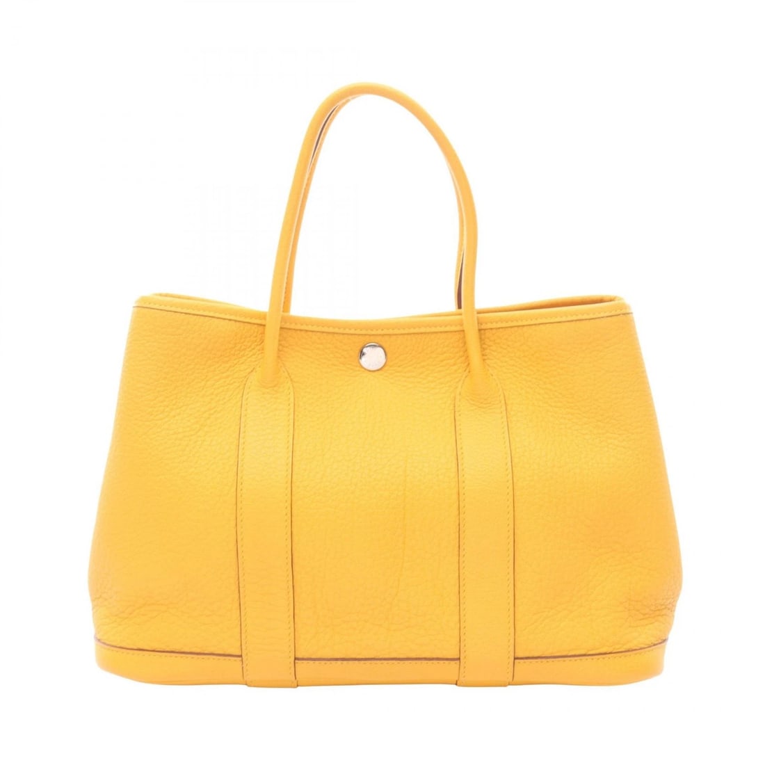 HERMES GARDEN TOTE HANDBAG NEGONDA LEATHER YELLOW: HERMES Garden Tote Handbag Negonda leather Yellow Brand: HERMES Type/Style: Tote Bag Material: Negonda leather ? leather ? Negonda leather Color: Soleil / Yellow?ish colors Size: (H:8.3inch x W:11.8in