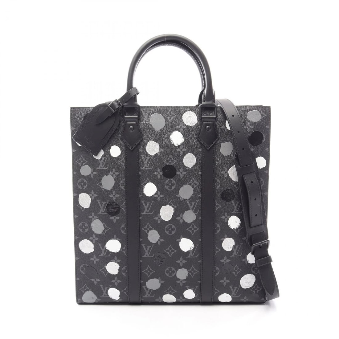 LOUIS VUITTON YAYOI KUSAMA SHOULDER CROSSBODY TOTE BAG: LOUIS VUITTON yayoi kusama shoulder crossbody Tote Bag Brand: LOUIS VUITTON Type/Style: Tote Bag Material: Monogram eclipse ? PVC coated canvas ? leather Color: Gres / Black?ish colors ? Gray?ish colo