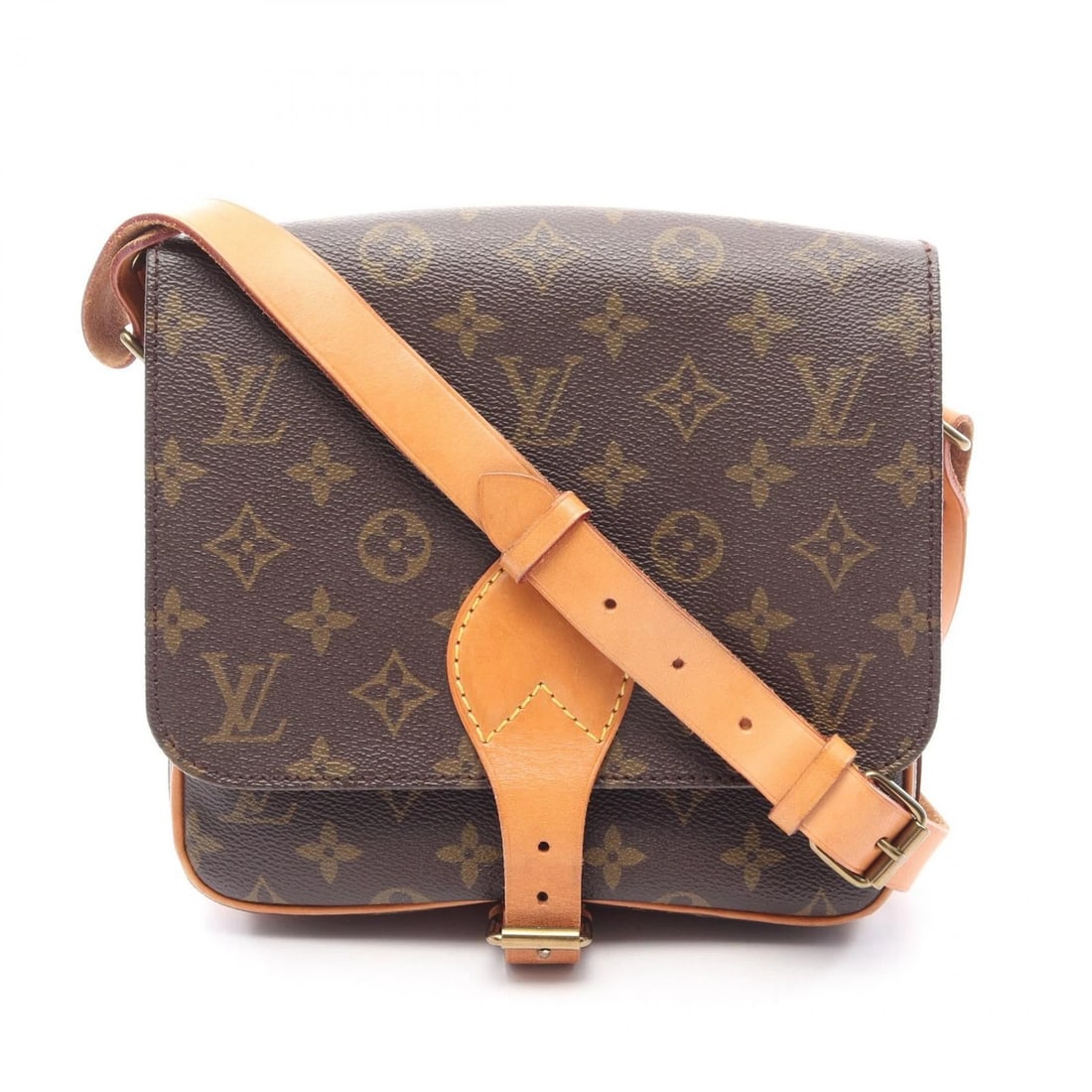 LOUIS VUITTON CARTOUCHIERE MM SHOULDER CROSSBODY BAG: LOUIS VUITTON Cartouchiere MM Shoulder crossbody Bag Brand: LOUIS VUITTON Type/Style: Shoulder Bag Material: Monogram ? PVC coated canvas ? leather Color: Brown?ish colors Size: (H:7.1inch x W:8.3inch