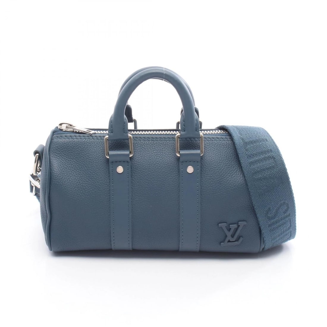 LOUIS VUITTON KEEPALL XS SHOULDER HANDBAG: LOUIS VUITTON Keepall xS Shoulder Handbag Brand: LOUIS VUITTON Type/Style: Handbag Material: Aerogram ? leather Color: Blue?ish colors Size: (H:4.7inch x W:8.5inch x D:3.1inch) Accessories: None <