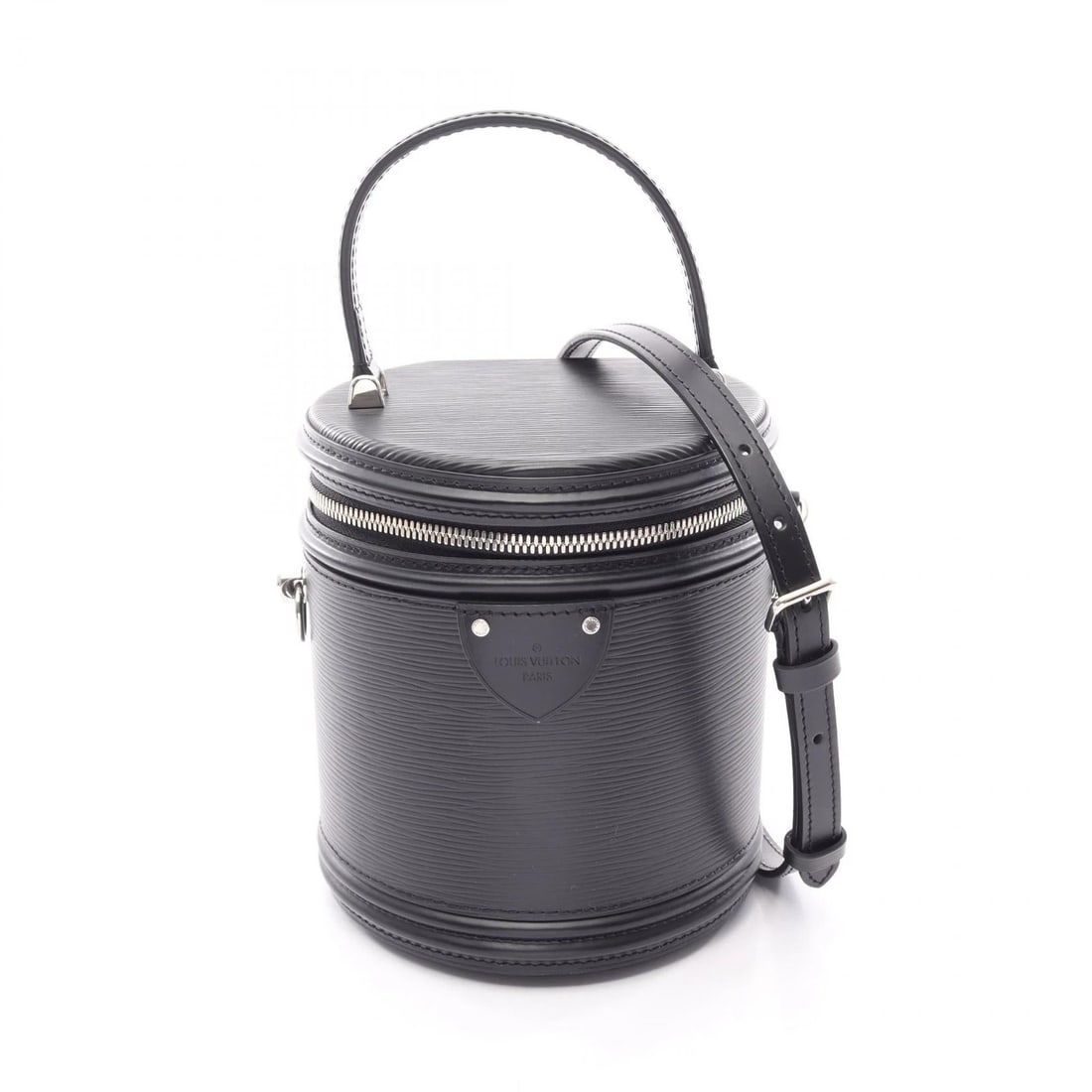 LOUIS VUITTON CANNES SHOULDER CROSSBODY VANITY HANDBAG: LOUIS VUITTON Cannes shoulder crossbody vanity Handbag Brand: LOUIS VUITTON Type/Style: Handbag Material: Epi ? leather Color: Black / Black?ish colors Size: (H:6.7inch x W:5.9inch x D:5.5inch) Ac