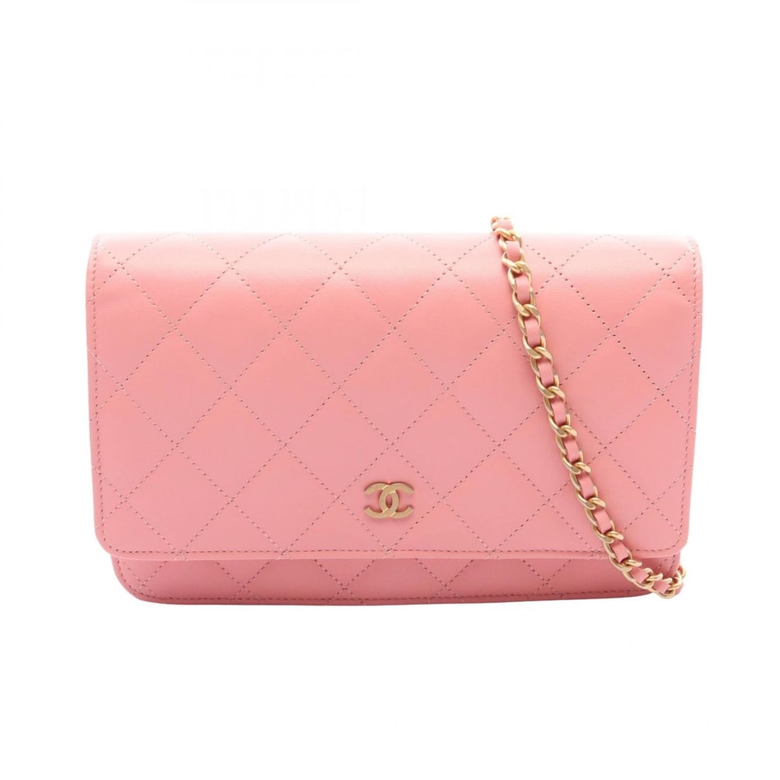 CHANEL MATELASSE CHAIN SHOULDER CROSSBODY BAG: CHANEL Matelasse Chain Shoulder Crossbody Bag Brand: CHANEL Type/Style: Shoulder Bag Material: Lambskin (sheep leather) Color: Pink?ish colors Size: (H:4.7inch x W:7.5inch x D:1.4inch) Accessories
