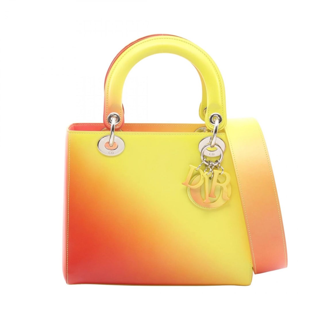 CHRISTIAN DIOR LADY DIOR SHOULDER HANDBAG LEATHER: Christian Dior LADY DIOR Shoulder Handbag leather Brand: DIOR Type/Style: Handbag Material: leather Color: Yellow?ish colors ? Bordeaux?ish colors Size: (H:7.9inch x W:9.4inch x D:4.3inch) Accesso