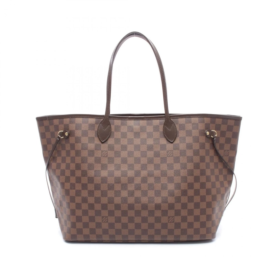 LOUIS VUITTON NEVERFULL GM TOTE SHOULDER BAG: LOUIS VUITTON Neverfull GM Tote shoulder Bag Brand: LOUIS VUITTON Type/Style: Tote Bag Material: Damier ? PVC coated canvas ? leather Color: Ebene / Brown?ish colors Size: (H:12.6inch x W:15.7inch x D