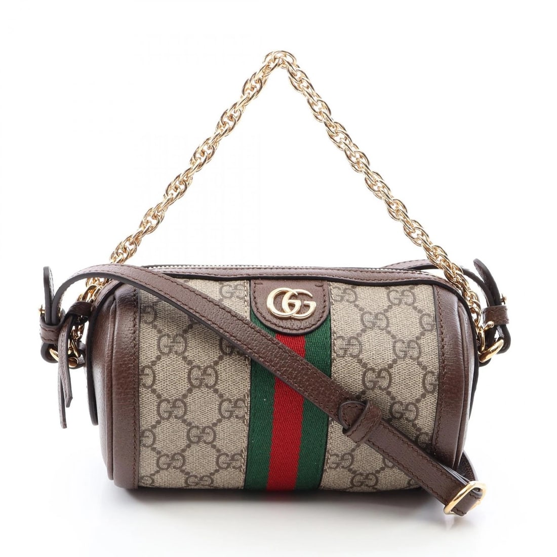 GUCCI OPHIDIA GG SUPREME CHAIN SHOULDER BAG: GUCCI Ophidia GG Supreme Chain Shoulder Bag Brand: GUCCI Type/Style: Shoulder Bag Material: PVC coated canvas ? leather Color: Beige?ish colors ? Brown?ish colors ? Multicolor?ish colors Size: (H:4.3i