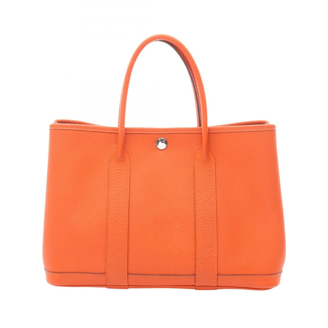 HERMES GARDEN PARTY TPM TOTE HAND BAG: HERMES Garden party TPM Tote hand Bag Brand: HERMES Type/Style: Tote Bag Material: Vache leatherCountry leather ? Vache leatherCountry leather Color: Capucine / Orange?ish colors Size: (H:8.3inch x W: