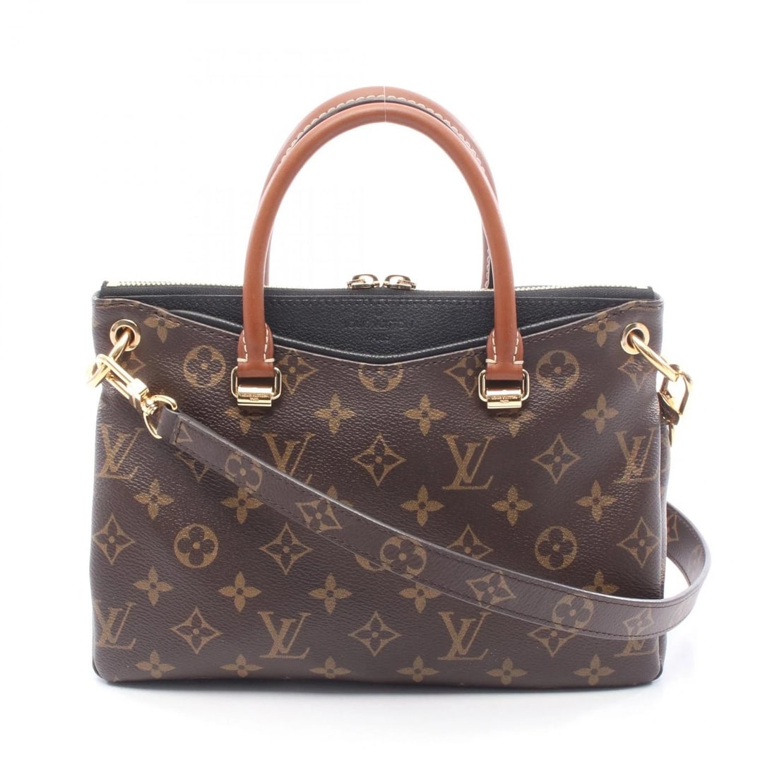 LOUIS VUITTON PALLAS BB CROSSBODY HANDBAG: LOUIS VUITTON Pallas BB crossbody Handbag Brand: LOUIS VUITTON Type/Style: Handbag Material: Monogram ? PVC coated canvas ? leather Color: Black / Brown?ish colors ? Black?ish colors Size: (H:7.5inch 