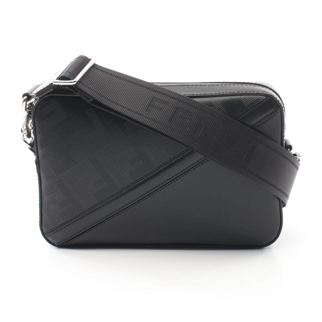 FENDI DIAGONAL CAMERA CASE ZUCCA SHOULDER CROSSBODY BAG: FENDI Diagonal Camera Case Zucca Shoulder Crossbody Bag Brand: FENDI Type/Style: Shoulder Bag Material: leather Color: Black?ish colors Size: (H:5.9inch x W:8.9inch x D:1.8inch) Accessories: None