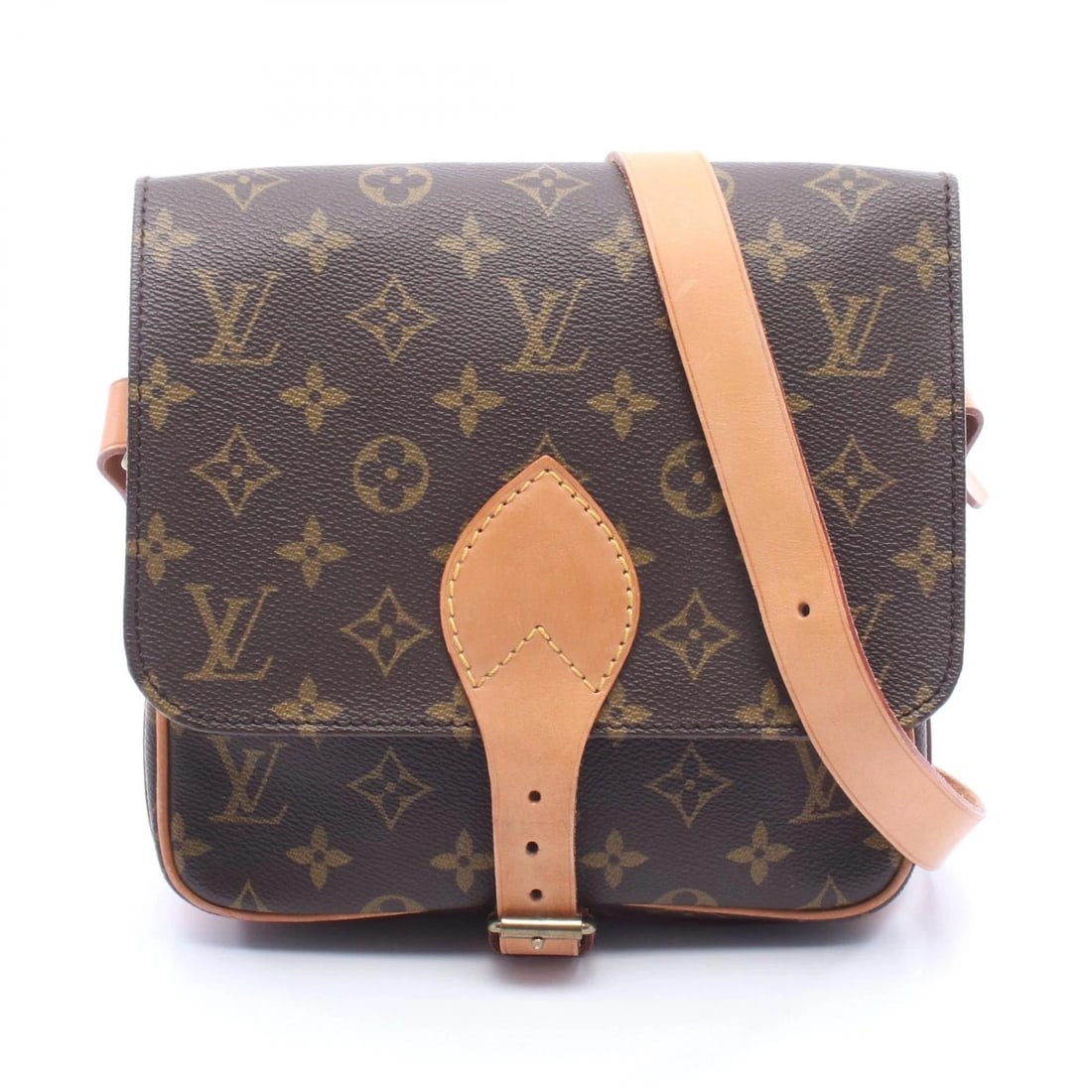 LOUIS VUITTON CARTOUCHIERE MM SHOULDER CROSSBODY BAG: LOUIS VUITTON Cartouchiere MM Shoulder Crossbody Bag Brand: LOUIS VUITTON Type/Style: Shoulder Bag Material: Monogram ? PVC coated canvas ? leather Color: Brown?ish colors Size: (H:7.1inch x W:8.3inch